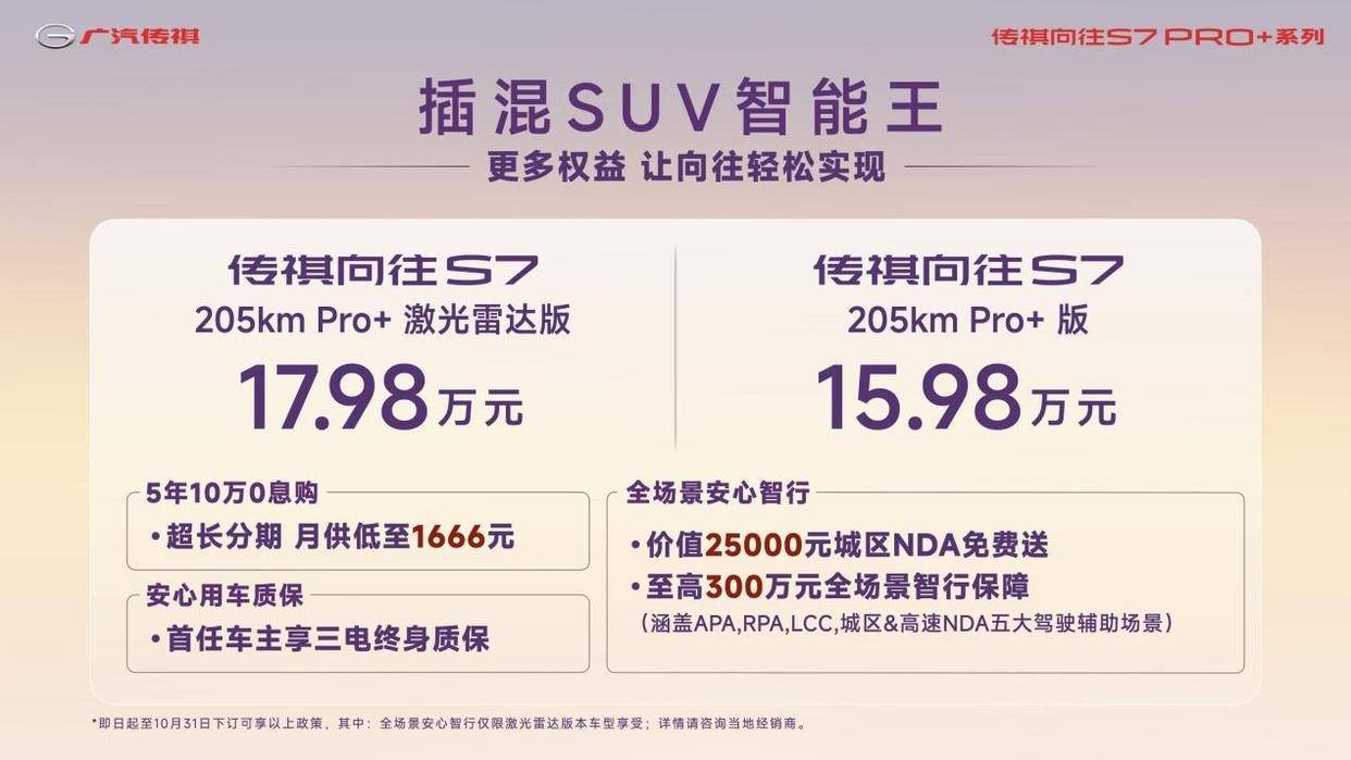 1598万元起传祺向往S7 Pro+系列正式上市《向往的生活·戏如人生》同日开播